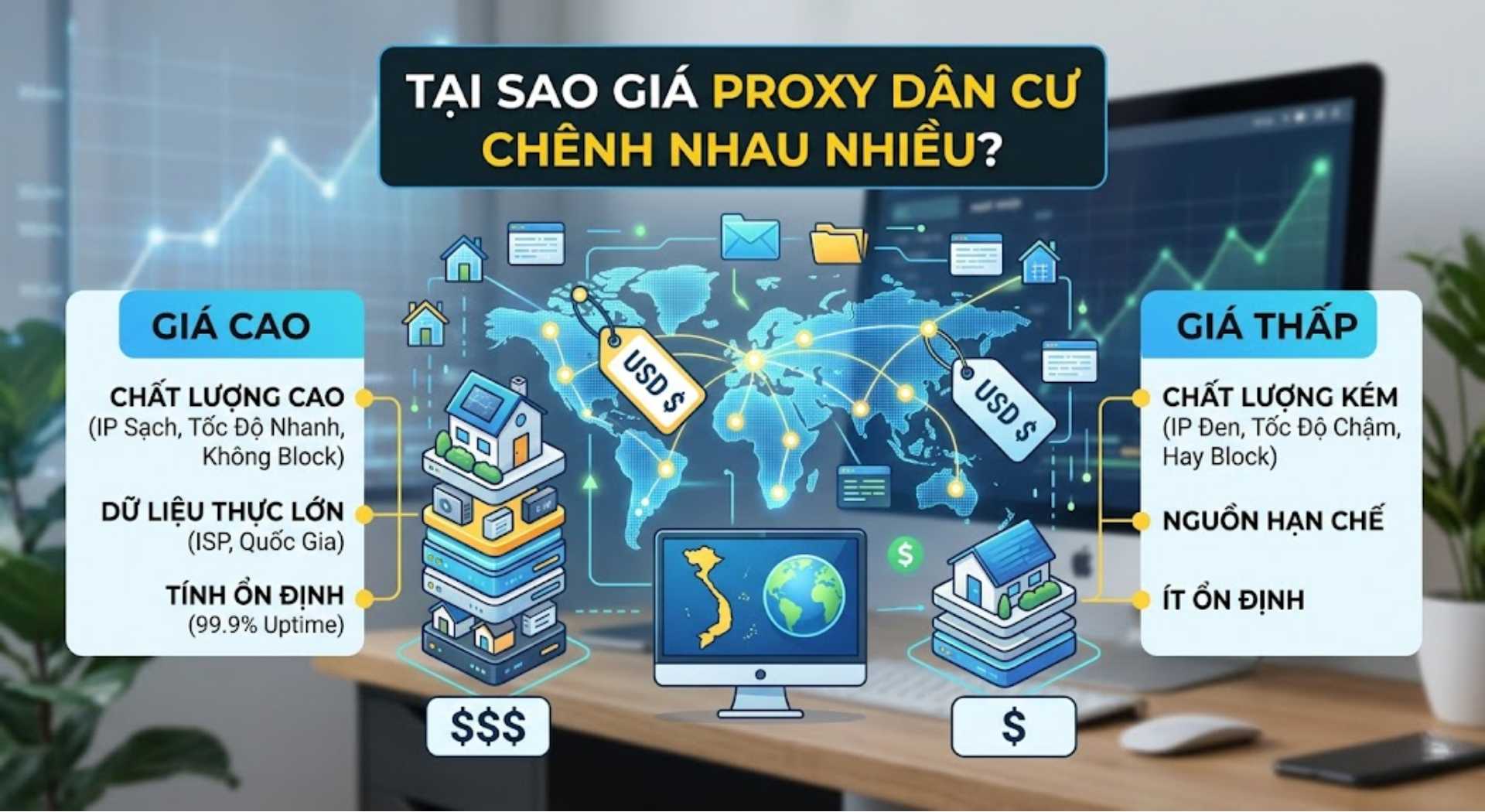 giá proxy dân cư chênh nhau nhiều
