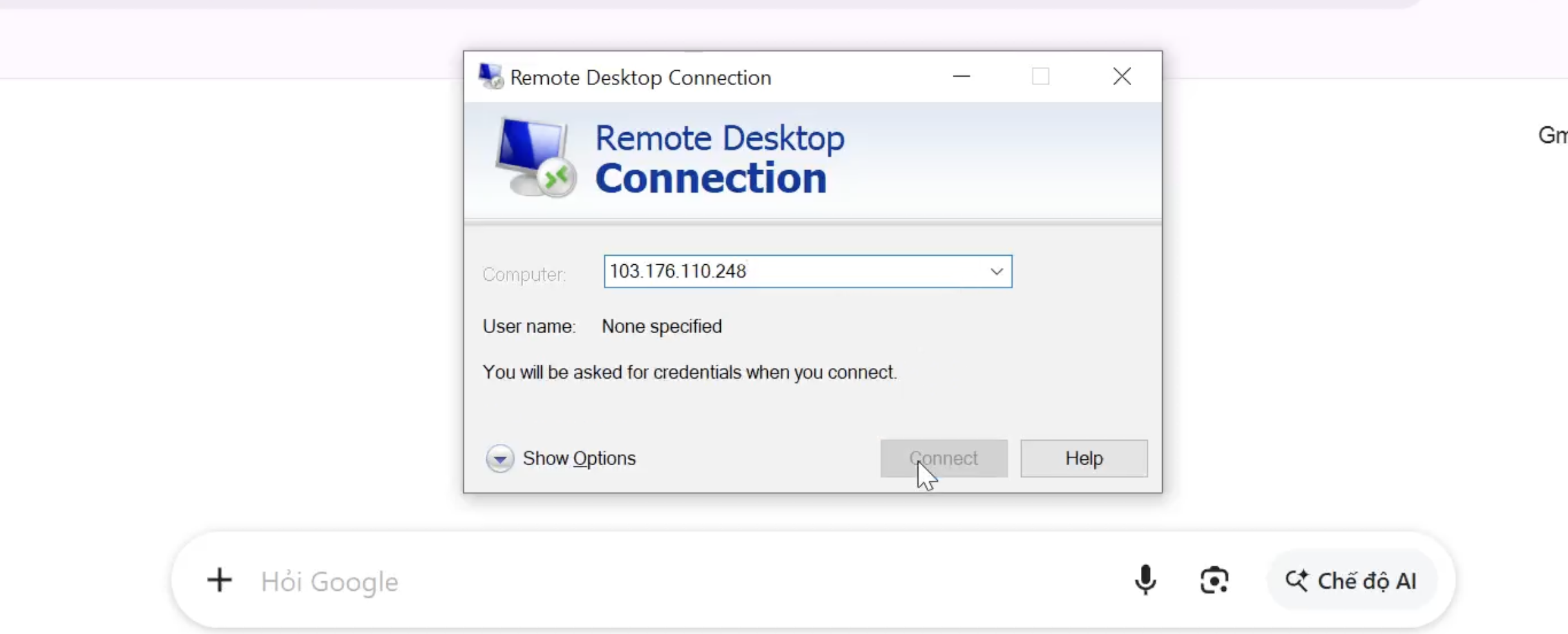Kết nối Ubuntu bằng Remote Desktop