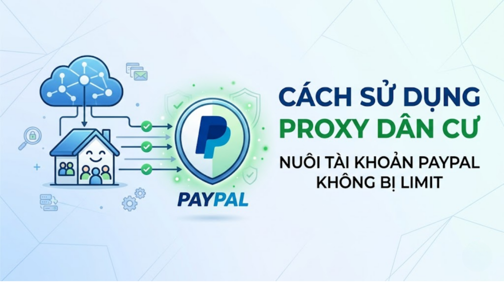 Cách sử dụng Proxy dân cư nuôi tài khoản PayPal không bị limit