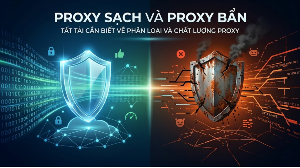 proxy sạch và proxy bẩn