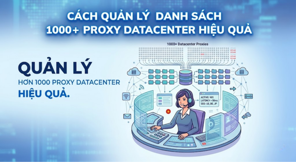 Cách quản lý danh sách 1000+ Proxy Datacenter hiệu quả