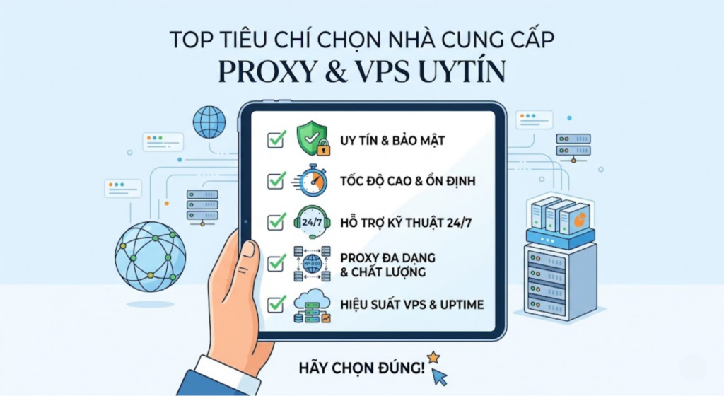 Top tiêu chí chọn nhà cung cấp Proxy & VPS uy tín – Dyvi.Cloud có đáp ứng không?