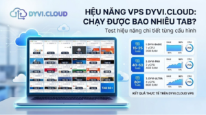 VPS Dyvi Cloud chạy được bao nhiêu tab? Test hiệu năng chi tiết từng cấu hình