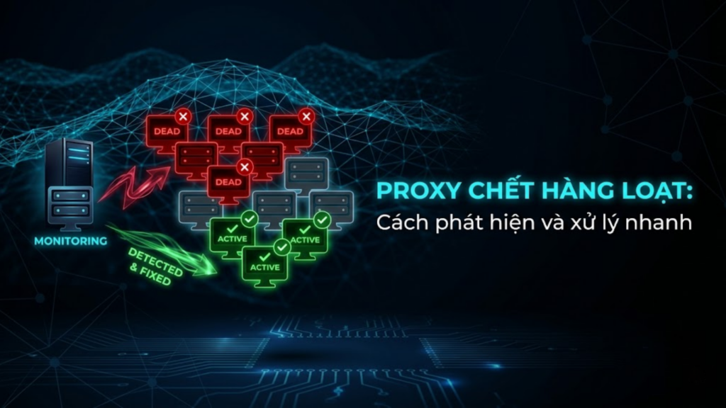 Proxy chết hàng loạt: Cách phát hiện và xử lý nhanh