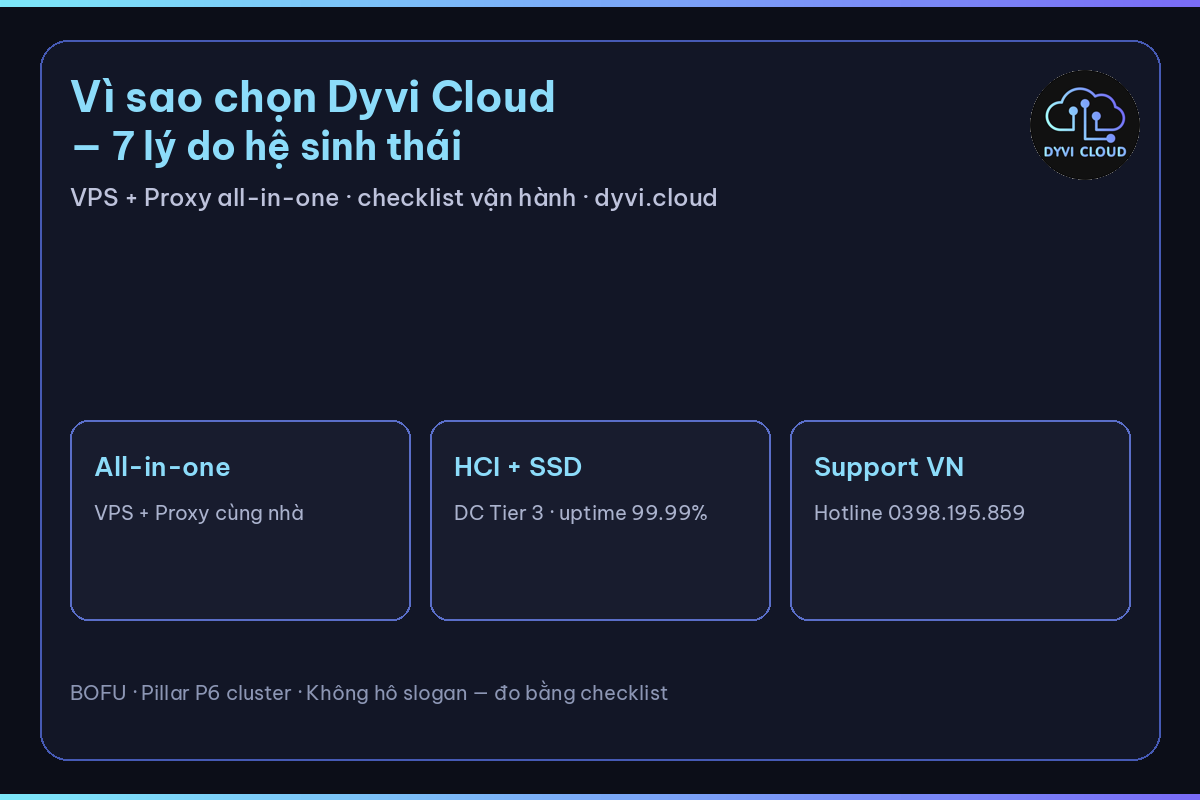 vì sao chọn Dyvi Cloud – cover hệ sinh thái VPS+Proxy all-in-one