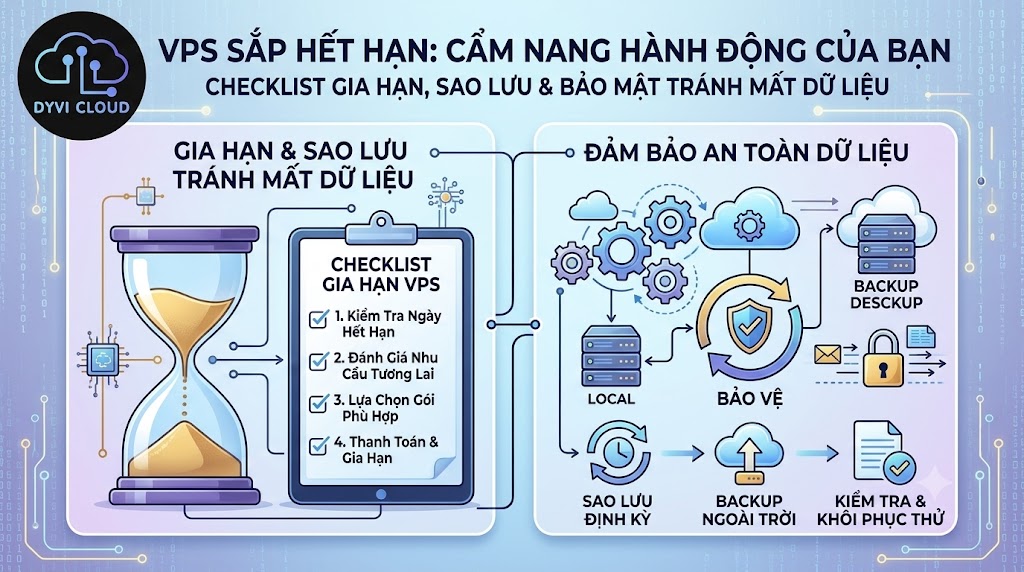 VPS sắp hết hạn: checklist gia hạn & sao lưu tránh mất dữ liệu